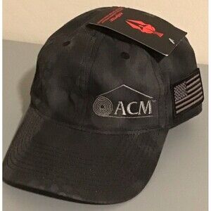 Kryptek Typhon Black Camo Tactical Hunting Outdoor Cap ACM, US Flag NWT